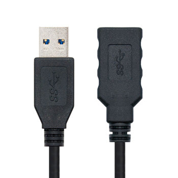 Cabo USB-A 3.0 Macho / Fêmea 2m Preto