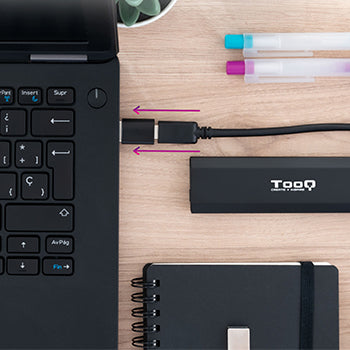 Adaptador USB-A Macho / USB-C Fêmea Preto