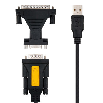 Cabo USB-A Macho / DB9 Macho / DB25 Macho 1,8m