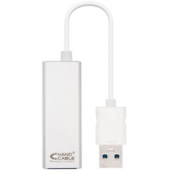 Adaptador USB-A 3.0 para Ethernet Gigabit Prata