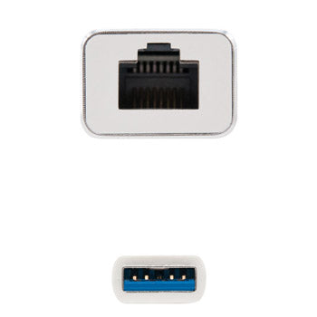 Adaptador USB-A 3.0 para Ethernet Gigabit Prata