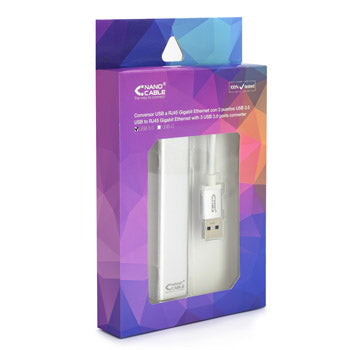 Adaptador USB-A 3.0 para Ethernet Gigabit + 3 Portas USB-A