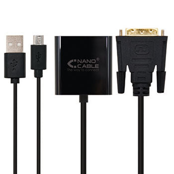 Adaptador DVI Macho / VGA Fêmea 10cm