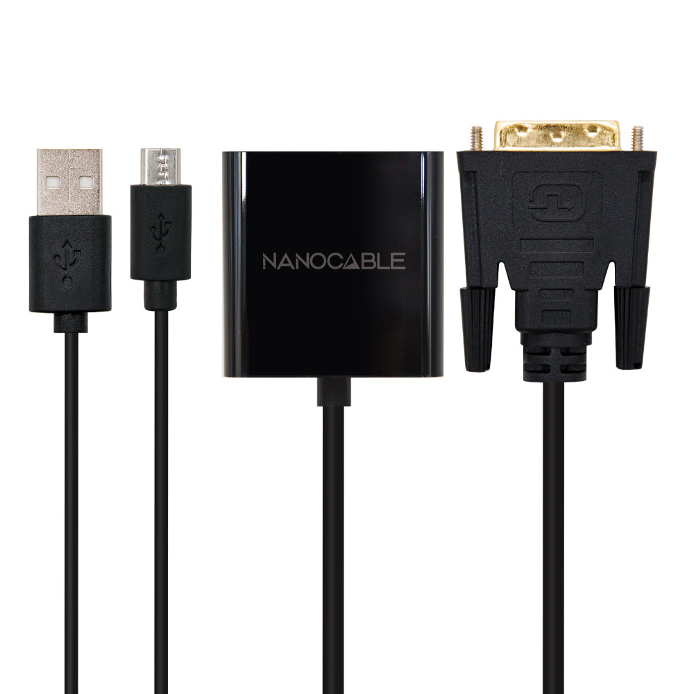 Adaptador DVI Macho / VGA Fêmea 10cm