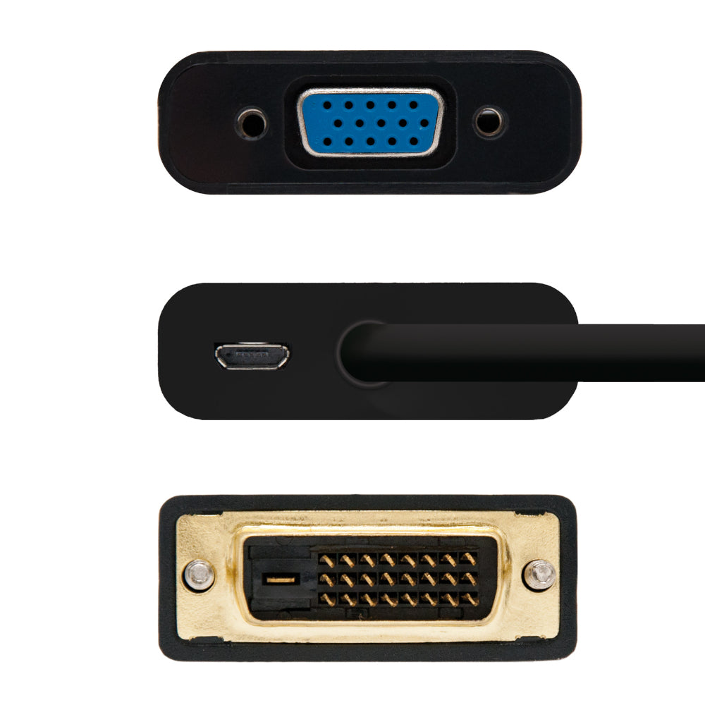 Adaptador DVI Macho / VGA Fêmea 10cm