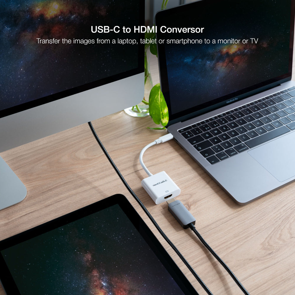 Adaptador USB-C para HDMI 4K Branco