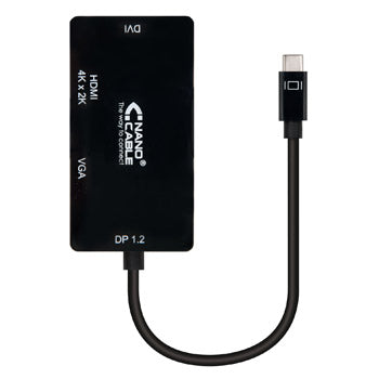 Adaptador USB-C para VGA / DVI / HDMI Preto