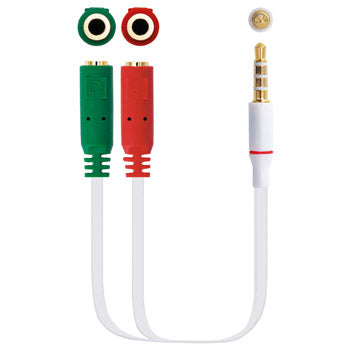 Adaptador Jack 3.5mm Macho / 2x Fêmea 20cm
