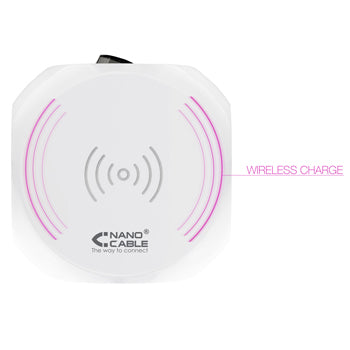 Extensão 3 Tomadas 2x USB-A + 2x USB-C Carregamento WIRELESS