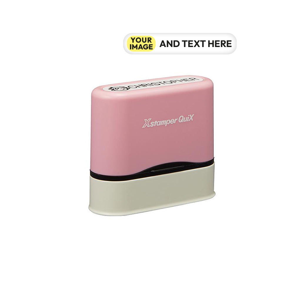 Carimbo Objetos Name Stamp Rosa PERSONALIZADO 1un