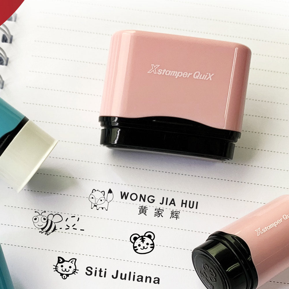 Carimbo Objetos Name Stamp Rosa PERSONALIZADO 1un