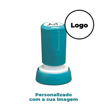 Carimbo Redondo 20mm Xstamper Quix Vermelho, personalizado