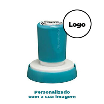 Carimbo Redondo 38mm Xstamper Quix Preto 1un., personalizado