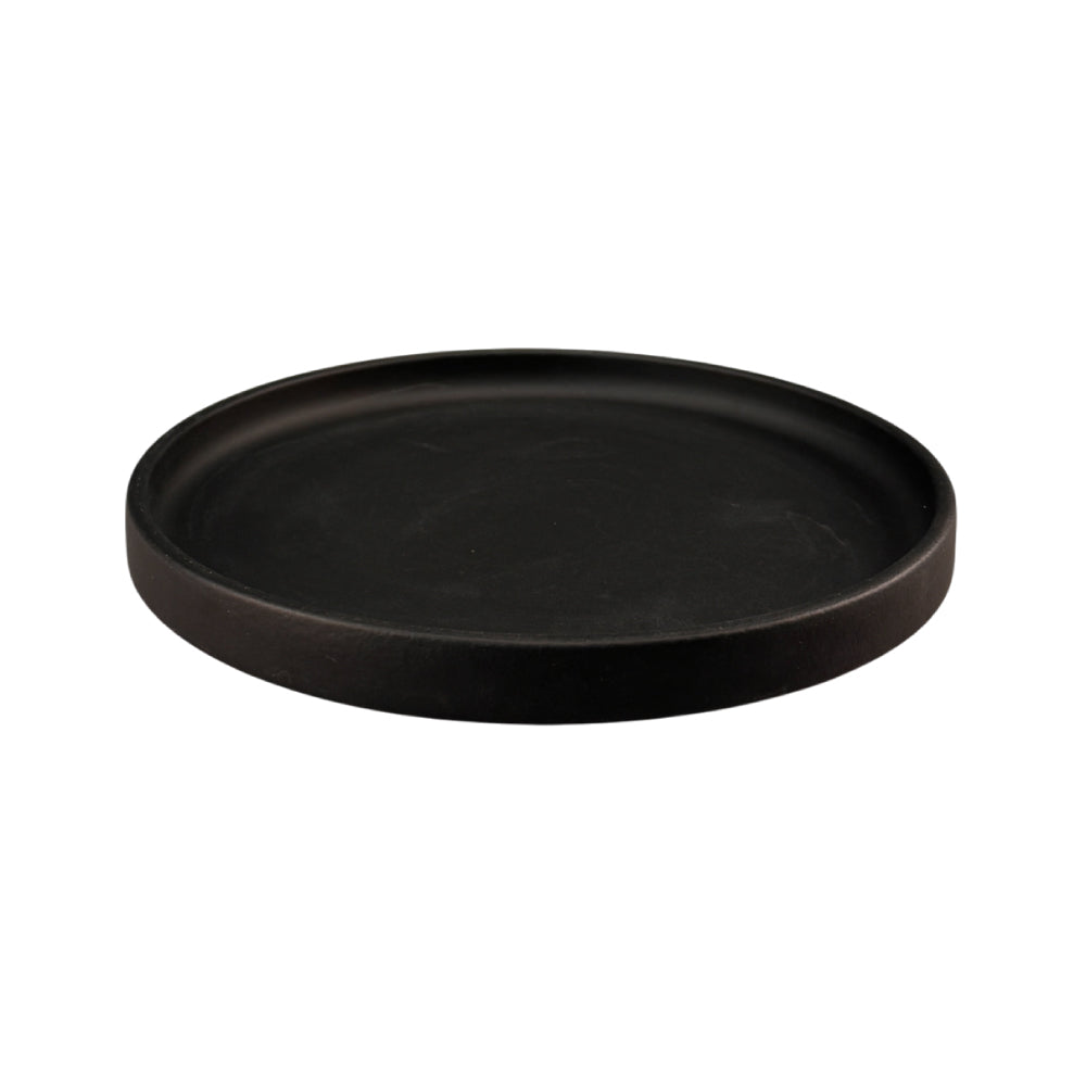 Prato 23cm Porcelana Borda Alta LUUMIL Preto 1un