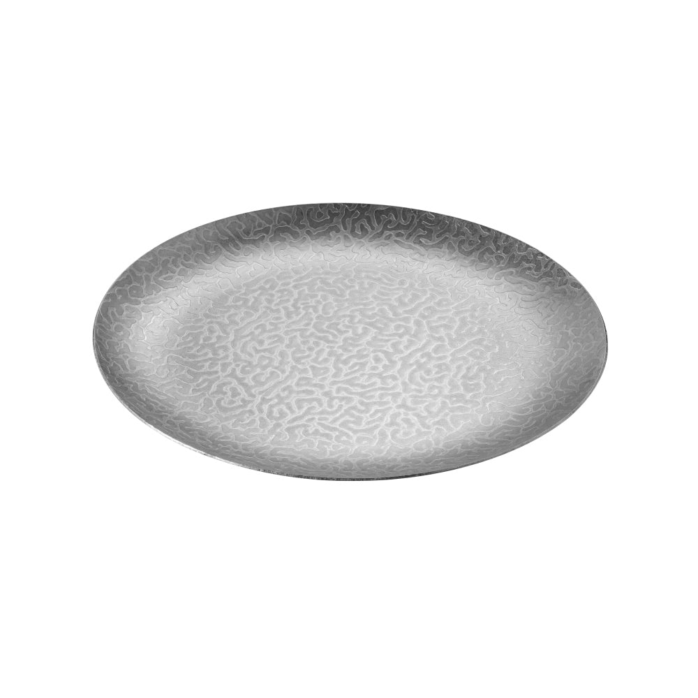 Prato 20cm Raso Redondo Texturado ACERO INOx 1un