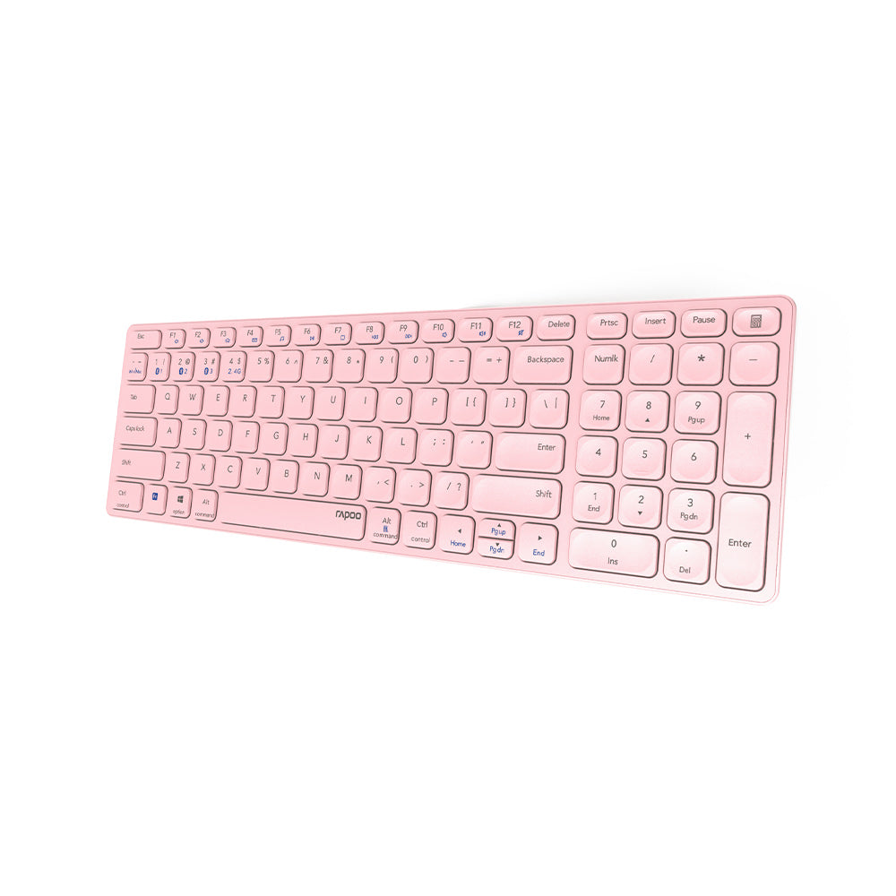 Teclado Wireless E9700M Ultra-Slim Rosa