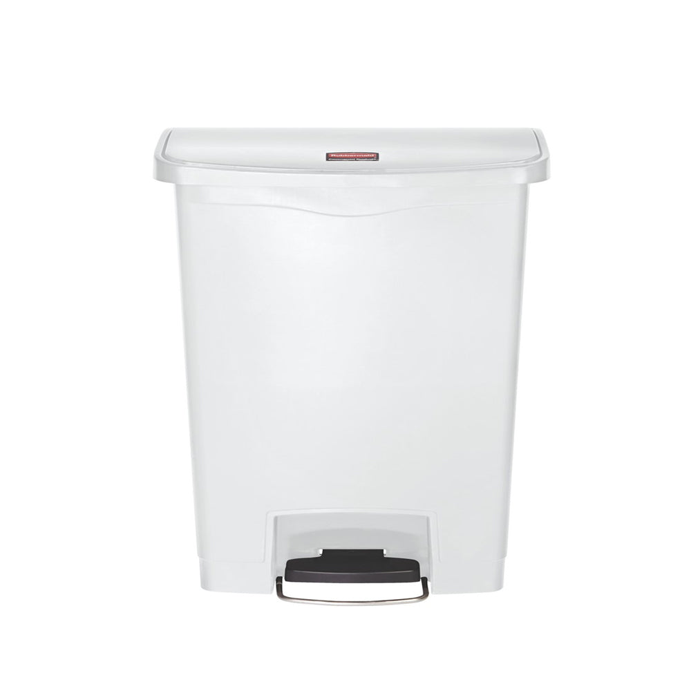 Contentor 50L Resina Slim Jim Step-on Branco com Pedal