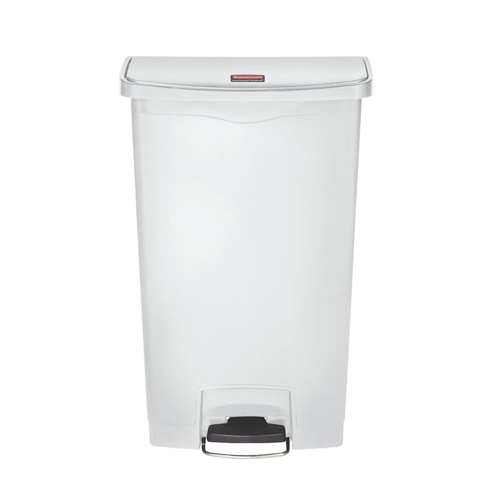 Contentor 68L Resina Slim Jim Step-on Branco com Pedal