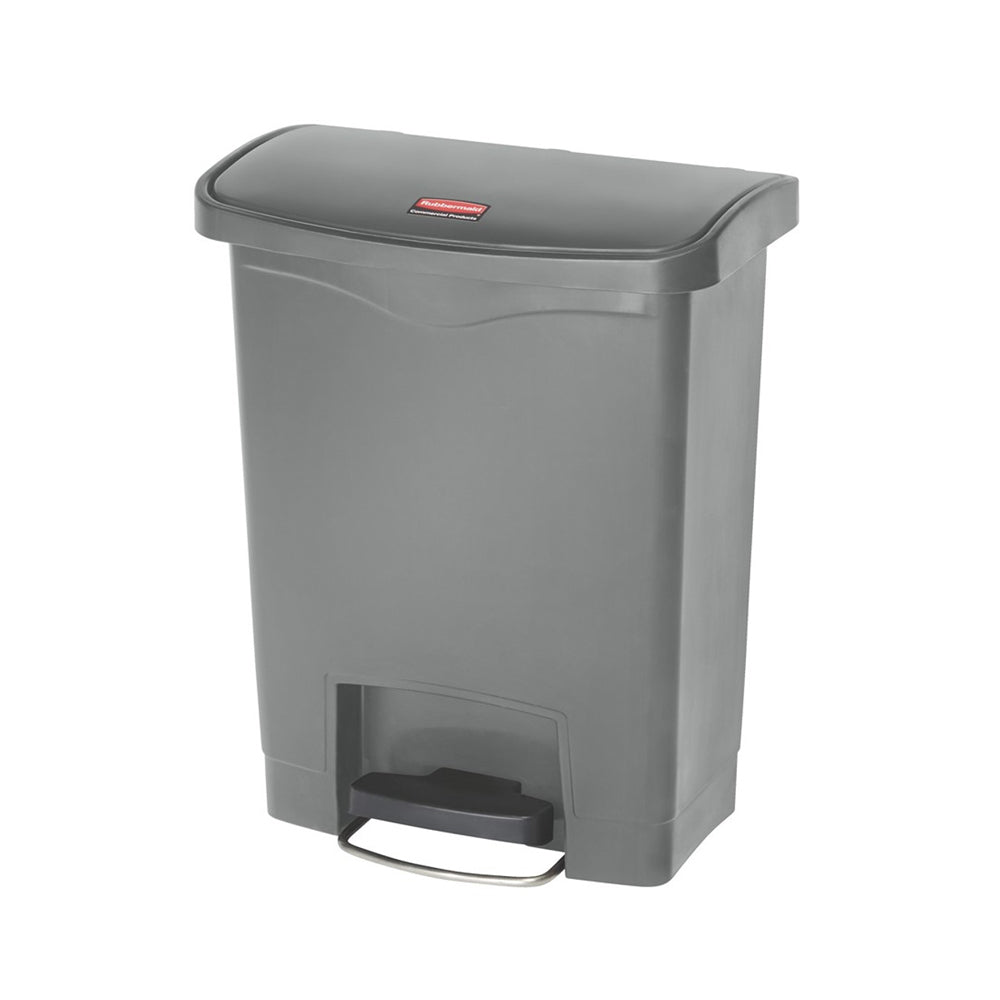 Contentor 30L Resina Slim Jim Step-On Cinza com Pedal