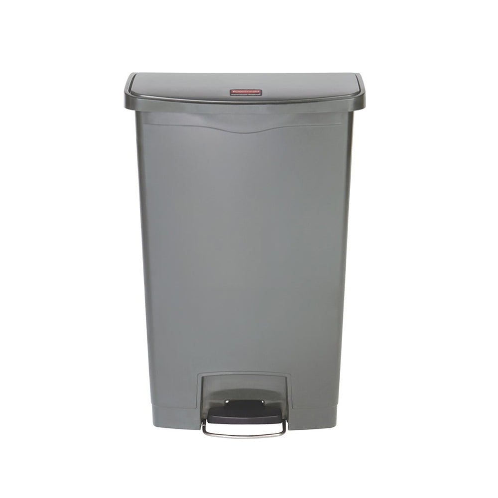 Contentor 68L Resina Slim Jim Step-On Cinza com Pedal