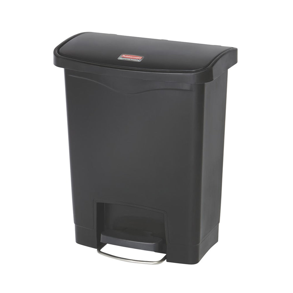 Contentor 30L Resina Slim Jim Step-On Preto com Pedal