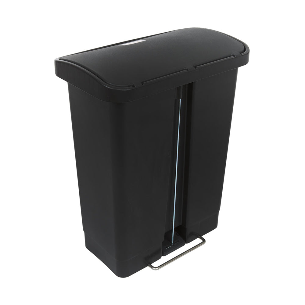 Contentor 30L Resina Slim Jim Step-On Preto com Pedal