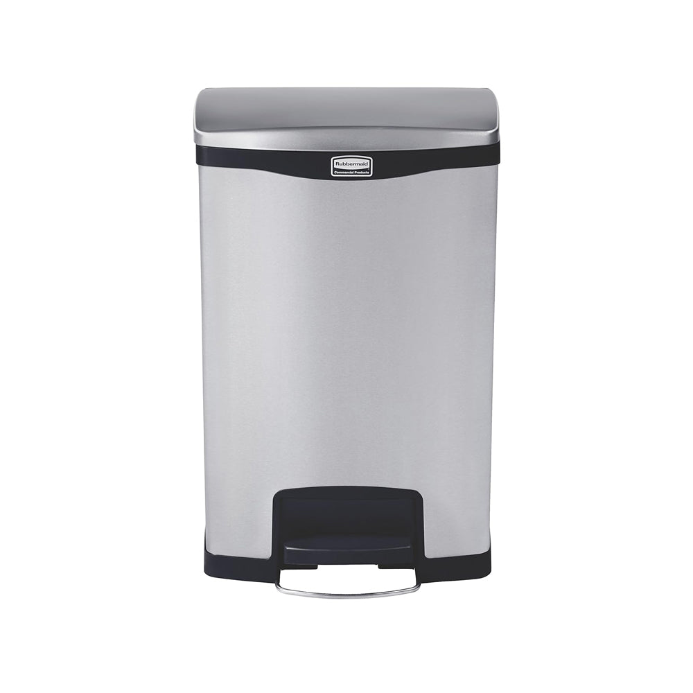 Contentor 50L Inox Duplo Slim Jim Step-On Preto com Pedal