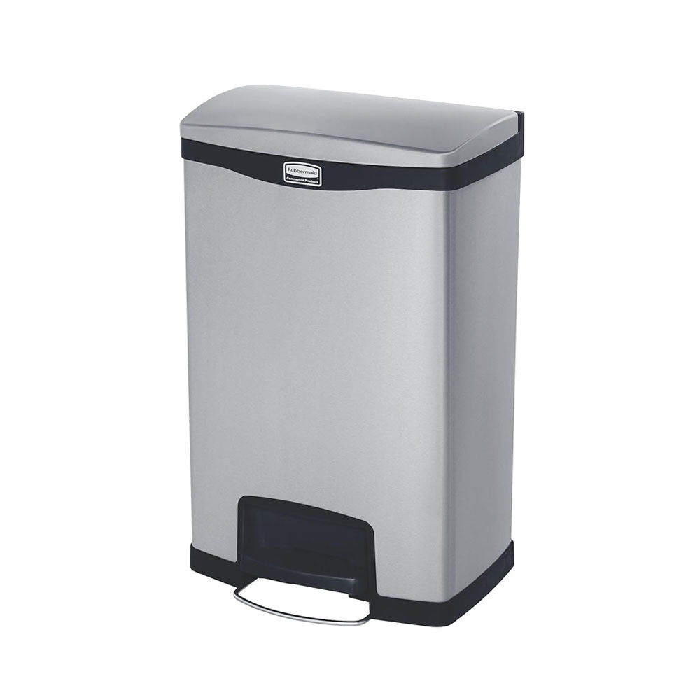 Contentor 50L Inox Duplo Slim Jim Step-On Preto com Pedal