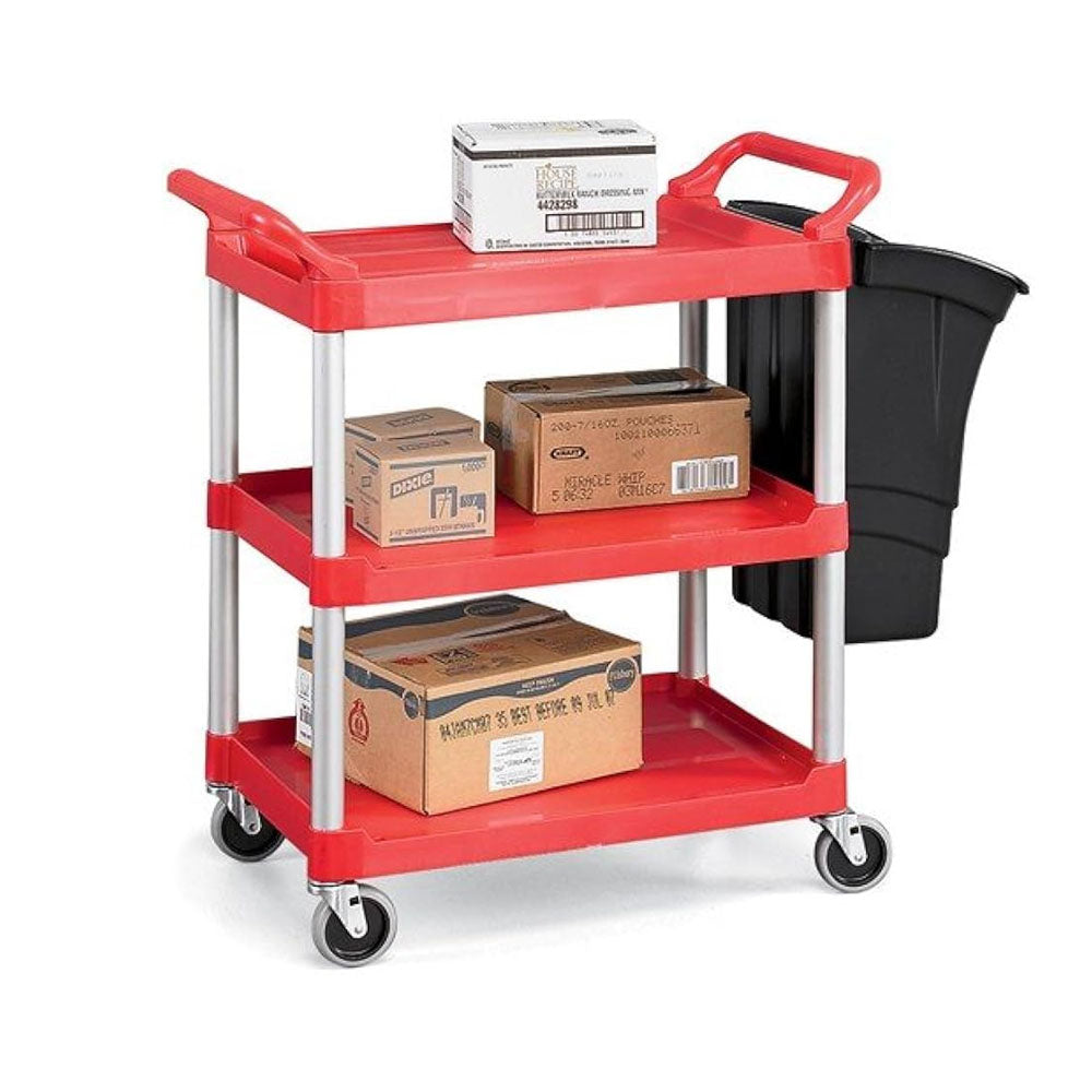 Carro Serviço 85x47x93cm Multiusos 3 Niveis Vermelho