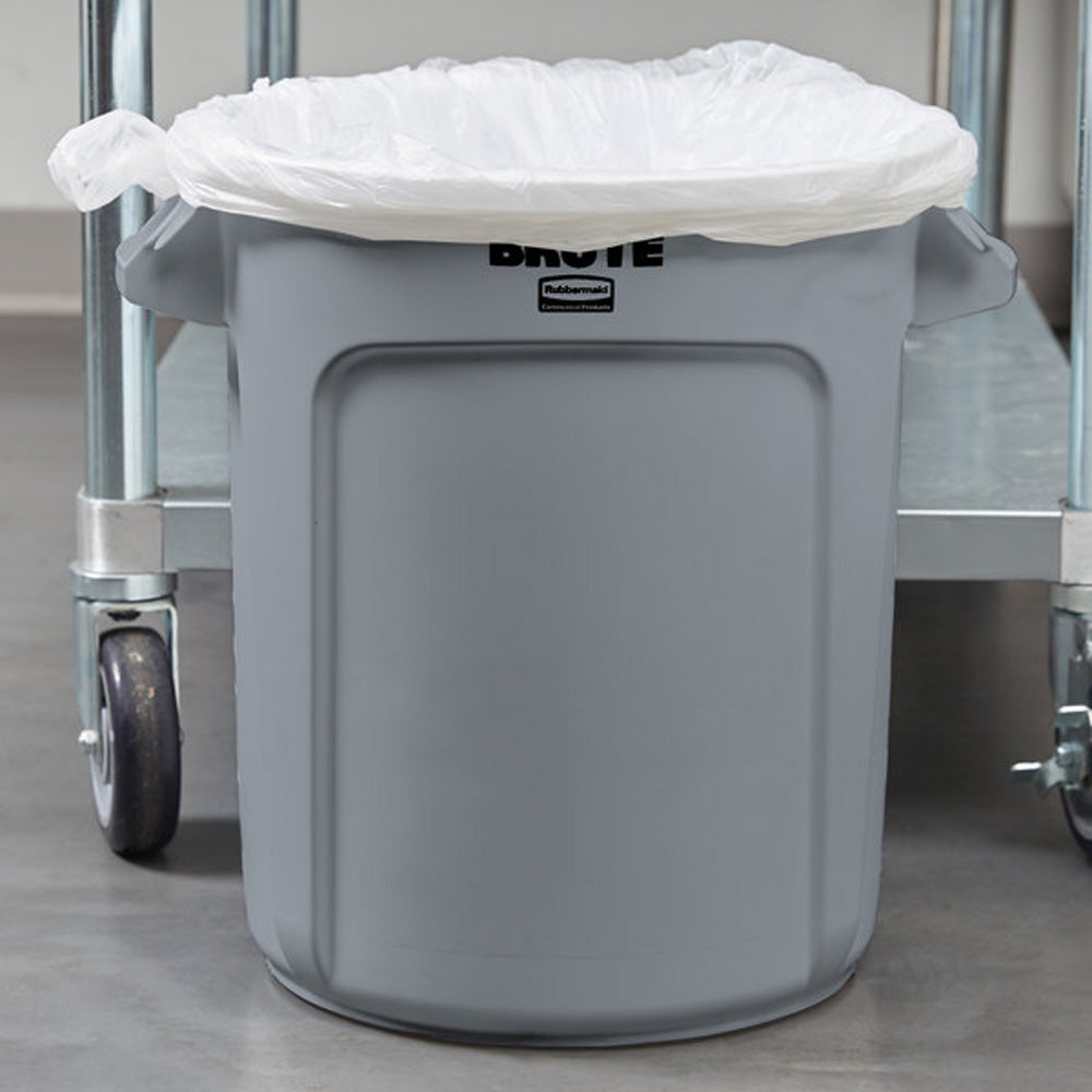 Contentor 38L Plástico Redondo Brute s/Tampa Cinza