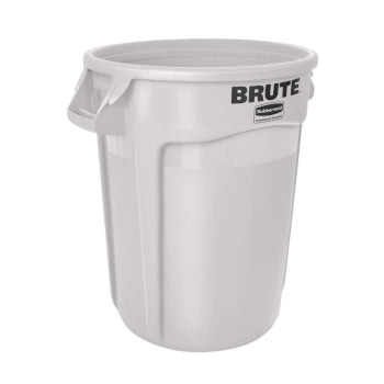 Contentor 121L Plástico Redondo Brute s/Tampa Branco