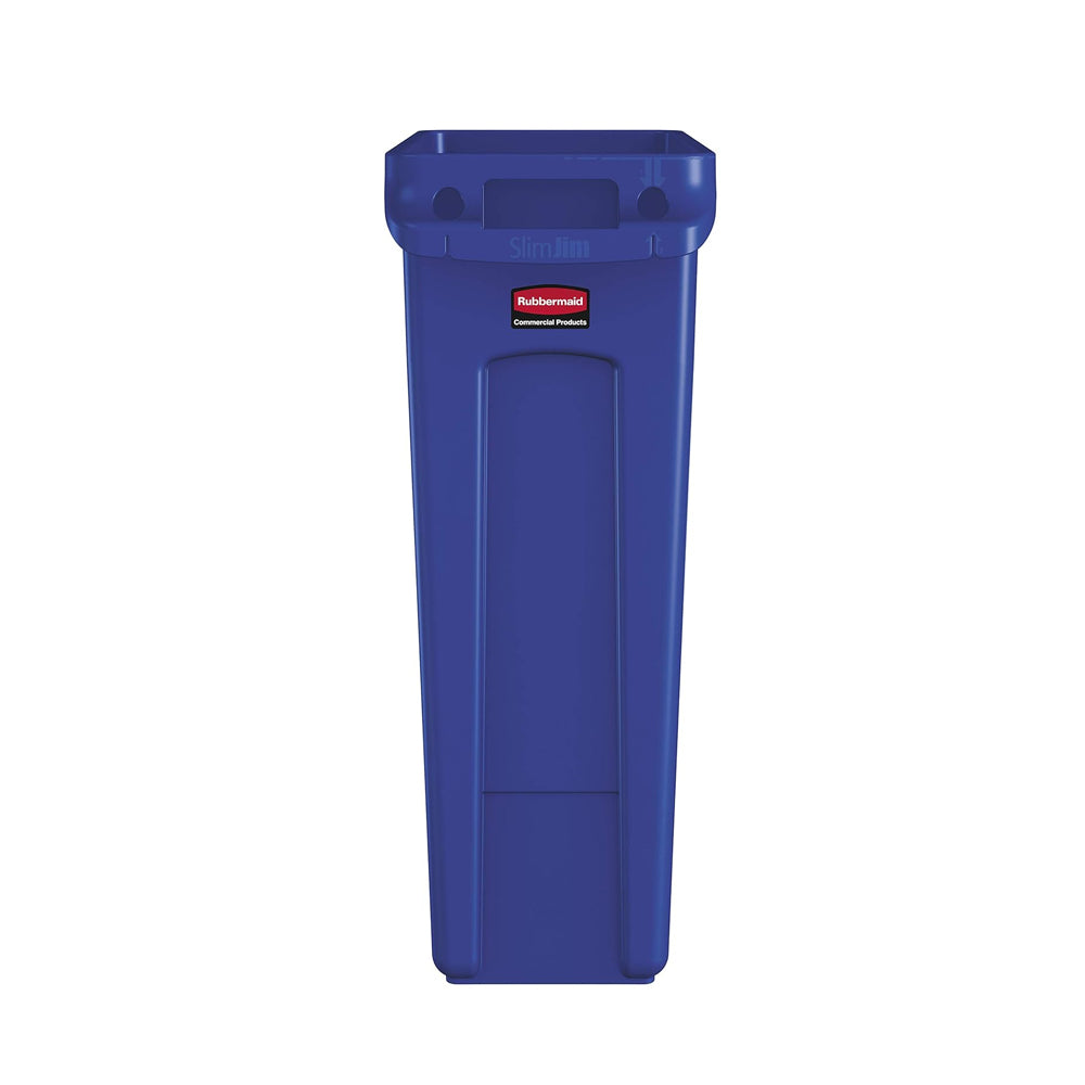 Contentor 87L Plástico Slim Jim s/Tampa c/Canais Vent Azul