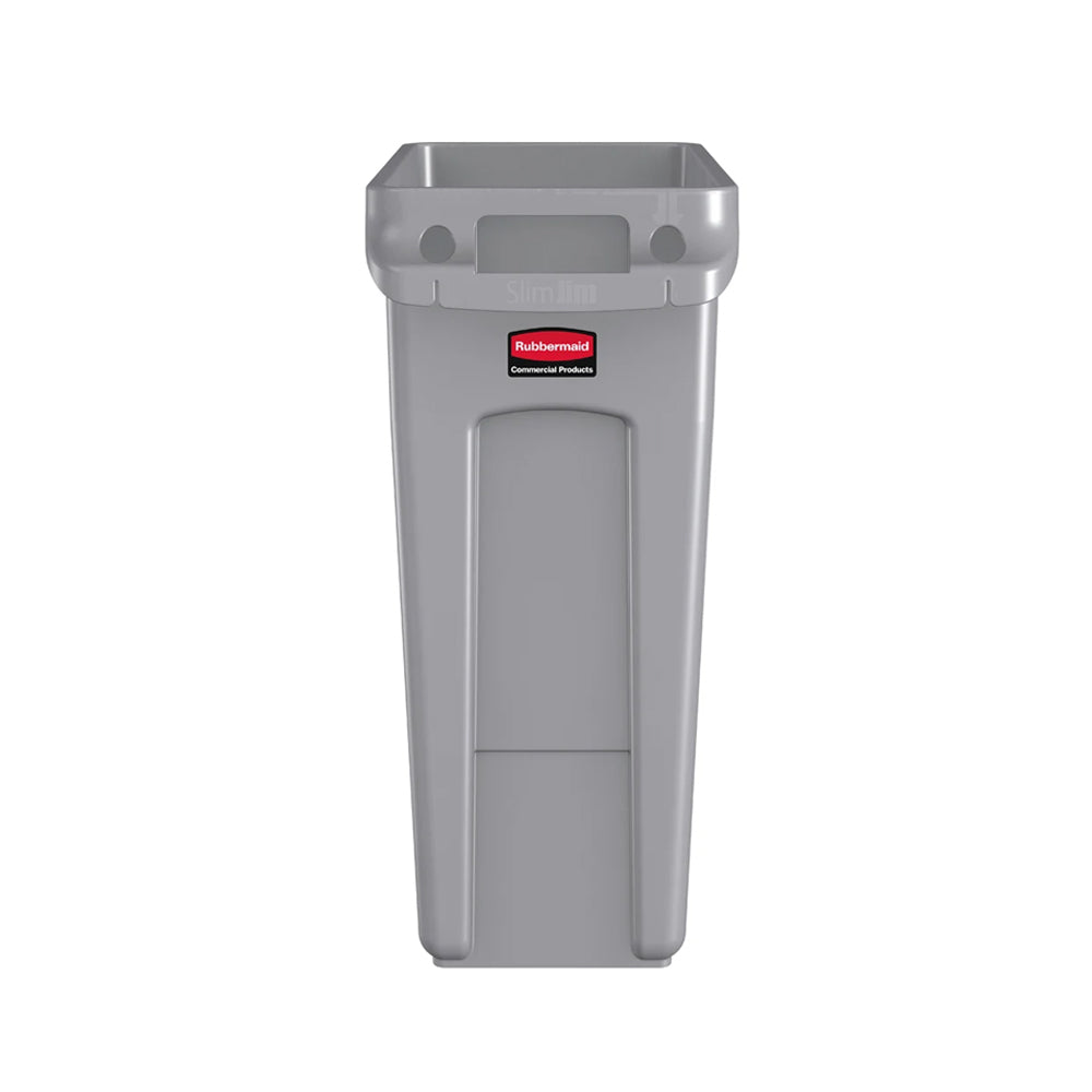 Contentor 60L Plástico Slim Jim c/Canais Vent s/Tampa Cinza