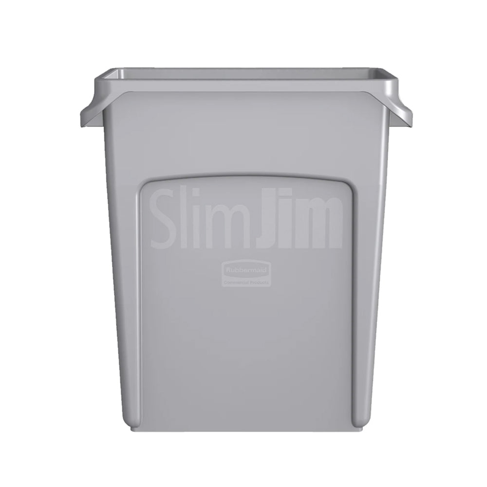 Contentor 60L Plástico Slim Jim c/Canais Vent s/Tampa Cinza