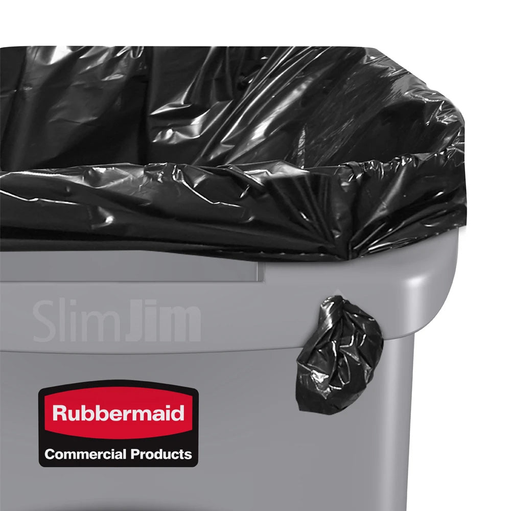 Contentor 60L Plástico Slim Jim c/Canais Vent s/Tampa Cinza