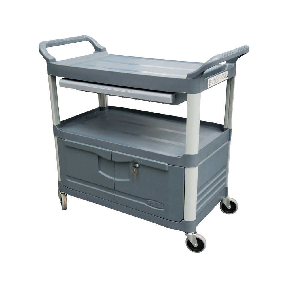 Carro Serviço 103x51x96cm X-Tra Gaveta Armário Cinza