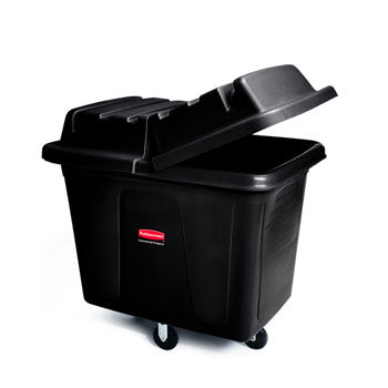 Contentor 400L Plástico Retangular s/Tampa Preto