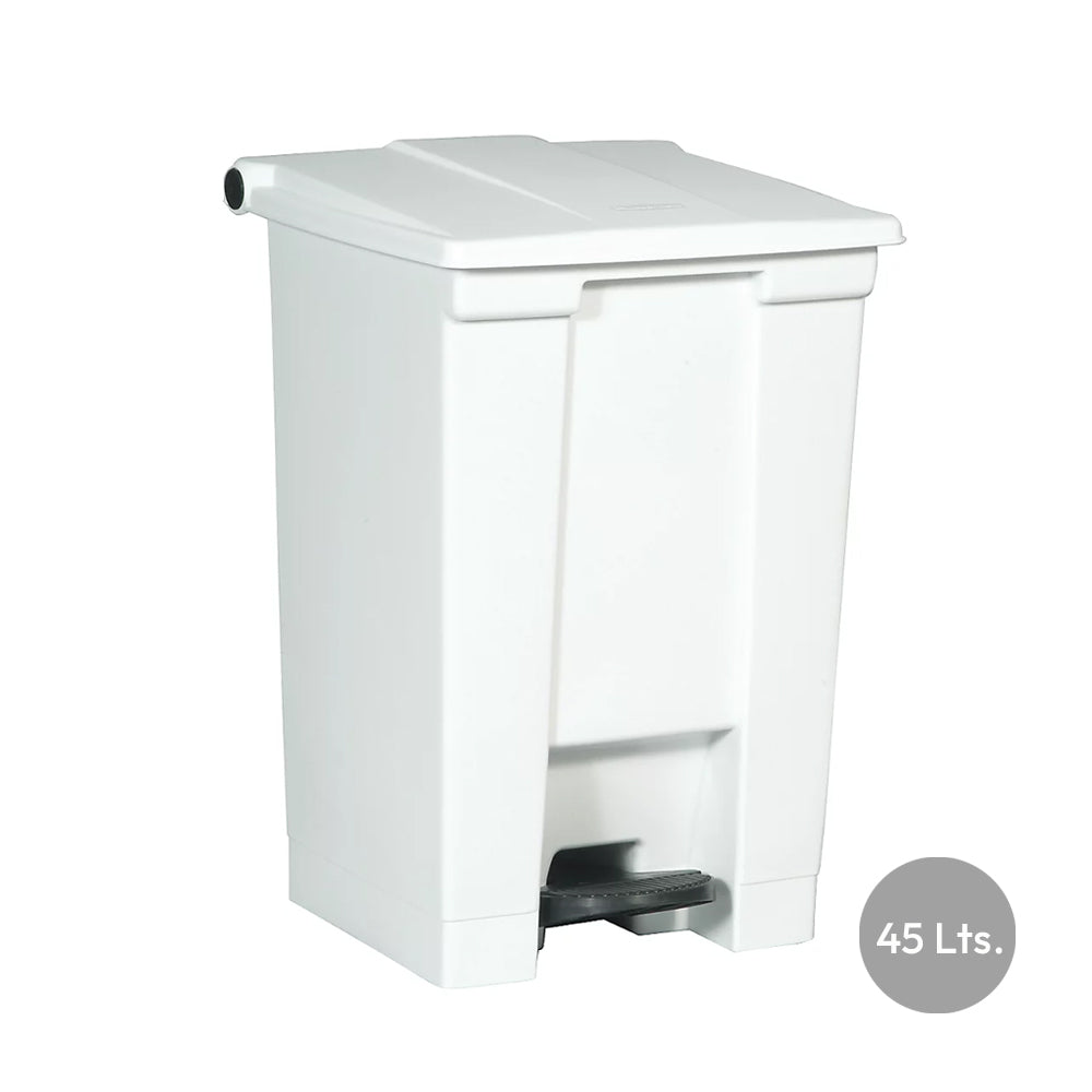 Contentor 45L Plástico Branco com Pedal