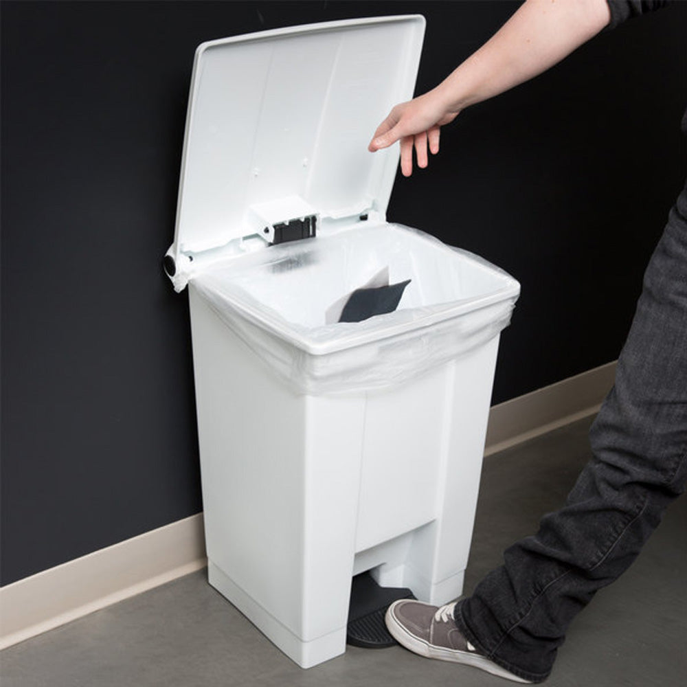 Contentor 45L Plástico Branco com Pedal