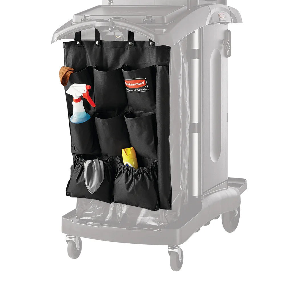 Organizador 9 Bolsas Carro Limpeza Preto