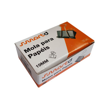 Molas para Papeis 19mm SmartD Cx 12un