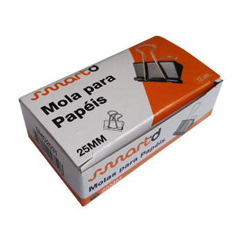 Molas para Papeis 25mm SmartD Cx 12un
