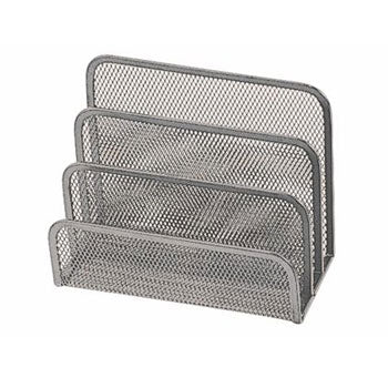 Suporte para Cartas em Rede Metálica Prata
