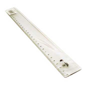 Régua Plástico Cristal 30cm Smart Office