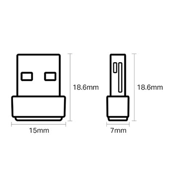 Adaptador USB-A Wireless AC600 Archer T2U Nano