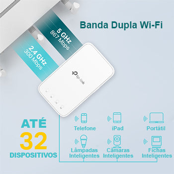 Extensor de Sinal TP-Link RE300 AC1200 Mesh Wi-Fi
