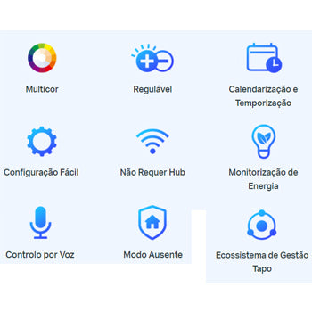 Lâmpada Inteligente Tapo L530E E27 Wifi RGB