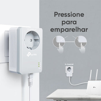 Kit PowerLine 600Mbps RJ45 c/Pass-Through 2un