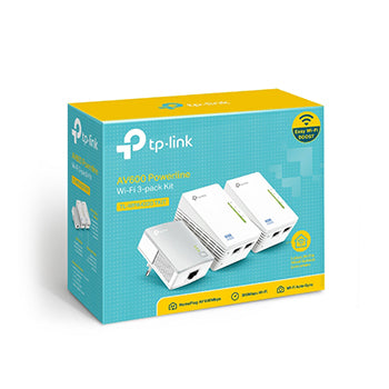 Kit PowerLine 500Mbps c/Wir n 300Mbps 3un