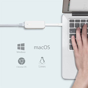 Adaptador USB-C para Ethernet Gigabit Branco